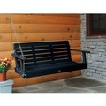 Highwood Usa highwood¬Æ 4' Weatherly Outdoor Porch Swing, Eco Friendly Synthetic Wood In Black AD-PORW2-BKE